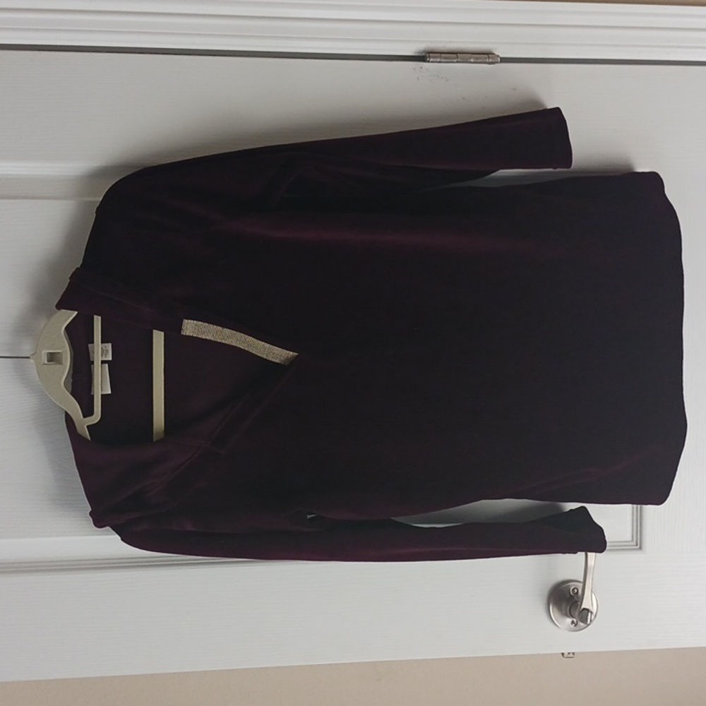 Velvet hooded tunic